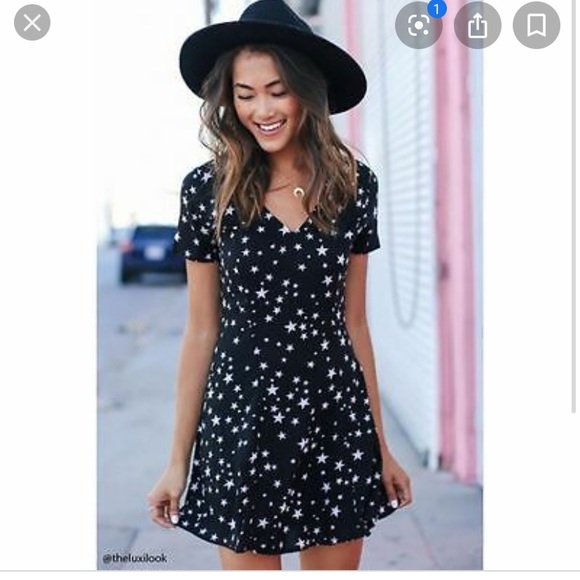 Forever 21 Star Print Dress - Picture 1 of 6